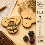 HP Tracker Laser Cut File, Health Point Counter SVG, DnD Game Accessory, Tabletop RPG Tracker, Digital Download DXF PDF EPS PNG - Image 3