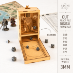 Catapult Dice Tower RPG Game SVG, DnD Dice Roller Laser Cut File, Tabletop Gaming Dice Tower, Dungeon Master Gift Digital Download - Image 4