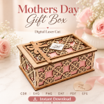 Mother's Day Gift Box Bundle SVG, Laser Cut Keepsake Box Template, DIY Gift for Mom - Image 4