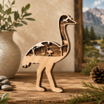 14PCS Laser Cut Wooden Animal Collection, Handmade Wildlife Decor Set, Rustic Woodland Art, Nature Lover Gift, Home Display - Image 4