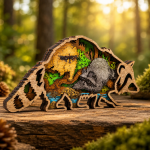 Raccoon SVG, 3D Layered Mandala, Woodland Animal, Glowforge Laser Art - Image 3