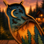 Owl SVG 3D Layered Mandala, Woodland Animal Cut File, Glowforge Laser Cut - Image 3