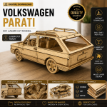 Volkswagen Parati 3D Wooden Model SVG | Multilayer Laser Cut File | DXF PDF | DIY Car Decor Download - Image 2