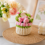Tulip Basket Crochet Pattern PDF, Tulip Flower Basket Pattern, Crochet Flower Basket, DIY Floral Gift, Beginner Crochet Pattern - Image 2