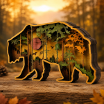 Bear SVG, 3D Layered Mandala, 7 Layer Laser Cut, Glowforge Laser Art - Image 3