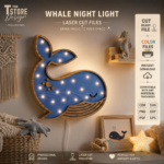 Kids Night Light Laser Cut 3D Animal Lamp, Woodland Nursery Decor, Personalized LED Night Light, Baby Room Gift, Animal Bedroom Light