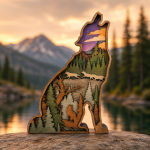 Elk SVG Moose 3D Layered Mandala, Woodland Animal Cut File, Glowforge Laser Cut 7 Layer Plywood Forest Mountain - Image 2