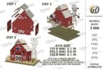 3D 4th of July Houses Laser Cut Bundle SVG | Patriotic House Decor CNC Files | Glowforge xTool Cricut Templates - Image 7