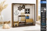 3D Beach Room Box Miniature Laser Cut Bundle SVG | Coastal Diorama CNC Files | Glowforge xTool Cricut Templates - Image 4