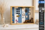 3D Beach Room Box Miniature Laser Cut Bundle SVG | Coastal Diorama CNC Files | Glowforge xTool Cricut Templates - Image 7