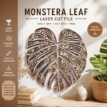 Monstera Leaf Multilayer 3D Wall Art Laser Cut Files, Layered Art Piece Glowforge Xtool Cricut, Svg Dxf Multilayer Wood Toy Laser Cut File