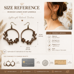 Floral Wooden Hoop Earrings SVG | Laser Cut Jewelry Design | Glowforge Earrings Template | Digital Download - Image 2