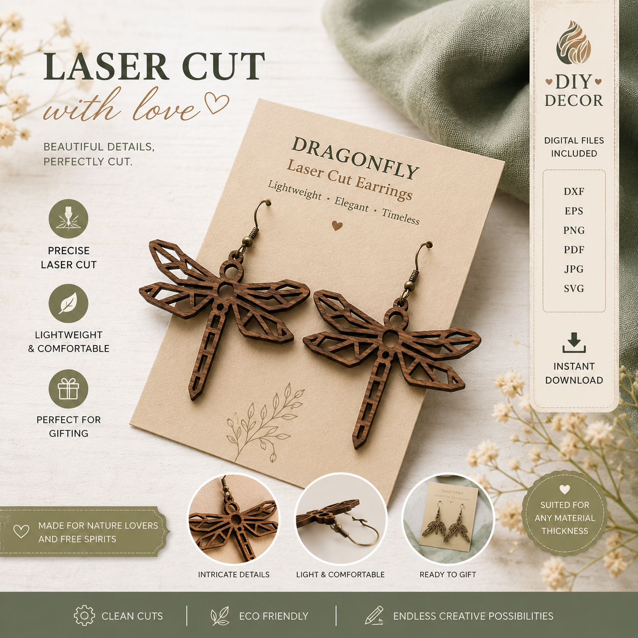 3beee641-2a73-412a-98c3-2155b1211058 Geometric Earrings Laser Cut - Image 1