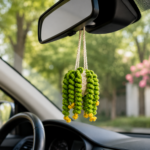 Car Hanging Plant Crochet Pattern PDF, Drooping Flower Basket Amigurumi, Rear View Mirror Decor Charm - Image 5