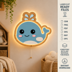 Animal LED Night Light Laser Cut Bundle, Wooden Animal Lamp SVG, Nursery Night Light CNC Template, DXF PDF EPS Files - Image 5