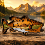 Bass Fishing SVG 3D Layered Silhouette, Largemouth Fish Cut File, Glowforge Laser Cut 9 Layer - Image 2