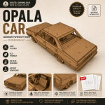 Opala Car Cardboard Papercraft Model | SVG PDF Digital Download | DIY Paper Car Template | 3D Vehicle Craft Kit - Image 2