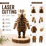 Funny Cartoon Animal 3D Puzzle SVG | Laser Cut Wood Design | CNC Router File | DIY Wooden Toy | Glowforge Ready Digital Download - Image 4