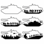 Patriotic Soldier Army Bundle SVG | 8 Military 3D Layered Laser Cut Files | Glowforge CNC Wood Wall Decor DXF PNG - Image 5