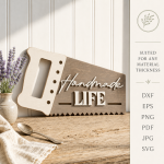 3D Rustic Kitchen Cutting Boards Bundle Laser Cut Files | Farmhouse Cutting Board SVG | Kitchen Decor CNC Template | Wood Board DXF PDF EPS - Image 5