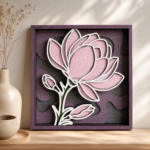 Layered Flower Wall Art SVG, Multilayer Floral Laser Cut Bundle, Glowforge Files, CNC Router Design, Wood Craft Template - Image 5