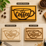 Coffee Laser Cut Wall Decor SVG | Coffee Cup Wooden Sign | Coffee Lover Gift | Farmhouse Kitchen Wall Art | CNC Laser Cut Files DXF EPS PNG - Image 4