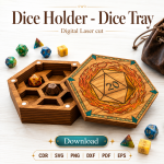 Dice Tray SVG | DND Dice Holder Laser Cut File | RPG Dice Storage Box | Digital Download - Image 5