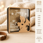Personalized Pet Memorial Keepsake Box Laser Cut SVG | Custom Dog Cat Remembrance Box | Pet Loss Sympathy Gift | Memorial Photo Memory Box Template | CNC Glowforge Digital File - Image 4