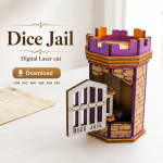 Dice Jail Laser Cut File | DND Dice Holder SVG | Funny Tabletop Gaming Accessory - Image 5