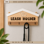 Dog Leash Holders Laser Cut Bundle, Pet Leash Rack SVG, Dog Collar Hanger, Paw Wall Hooks, CNC Digital Download Files - Image 4
