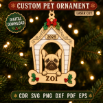 Custom Pet Photo Ornament, Personalized Dog Cat Ornament, Pet Memorial Christmas Keepsake, Custom Pet Gift, Pet Lover Holiday Ornament - Image 4