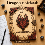 Dragon Notebook Laser Cut File | Fantasy Journal Cover SVG | Digital Download - Image 5