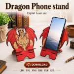 Dragon Phone Holder SVG | Laser Cut Phone Stand Template | Digital Download - Image 5