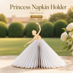 Princess Napkin Holder Laser Cut File | SVG Template | Digital Download | CDR SVG PNG DXF PDF EPS - Image 5