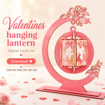 Valentine Lantern SVG | Hanging Lantern Laser Cut File | Digital Download - Image 5