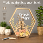 Wedding Guest Book SVG | Drop Box Guest Book Laser Cut File | Digital Download - Image 5