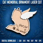 Cat Memorial Ornament Personalized | Pet Loss Sympathy Gift | Cat Remembrance Christmas Ornament | In Loving Memory Cat Keepsake | Custom Pet Memorial Decor - Image 4