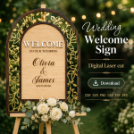 Wedding Welcome Sign Laser Cut File | Wedding Entrance Sign SVG | Digital Download - Image 5