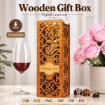 Wooden Gift Box Laser Cut File | SVG Template | Digital Download | CDR SVG PNG DXF PDF EPS - Image 5