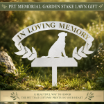 Pet Memorial Garden Stake Laser Cut File | Dog Cat Remembrance Yard Sign SVG | Personalized Pet Loss Grave Marker CNC Template | Angel Paw Memorial Decor - Image 3