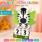 Kids Perpetual Calendar Laser Cut File | Montessori Learning Calendar SVG | Digital Download - Image 5