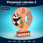Perpetual Calendar Laser Cut SVG 2 | Wooden Calendar Template | Digital Download - Image 5