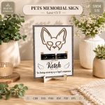 Pet Memorial Sign Laser Cut File, Dog Cat Remembrance SVG, Personalized Pet Loss Plaque, Rainbow Bridge Decor, CNC Digital Download - Image 5