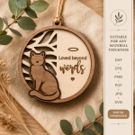 3D Memorial Ornaments Bundle Laser Cut Files | Remembrance Angel Ornament SVG DXF | Memorial Keepsake Christmas Decor | CNC Glowforge Digital Download - Image 4
