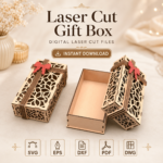 Gift Box Bundle Laser Cut SVG Set, 3D Gift Box Template, Wooden Box DXF Files, Party Favor Box CNC, Digital Download SVG DXF PDF EPS - Image 4