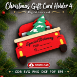 Christmas Money Holder SVG | Laser Cut Gift Card Holder File | Digital Download - Image 5