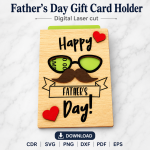 Dad Gift Card Holder SVG | Father's Day Laser Cut Gift File | Digital Download - Image 5