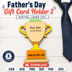 Dad Gift Card Holder SVG | Father's Day Laser Cut File | Digital Download - Image 5