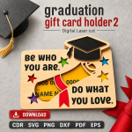 Graduation Money Holder SVG | Laser Cut Graduation Gift Card Holder | Digital Download - Image 5