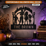 Custom Halloween Wall Sign SVG | Personalized Haunted Decor Laser Cut File | Spooky Home Wall Art DXF PDF Digital Download - Image 4